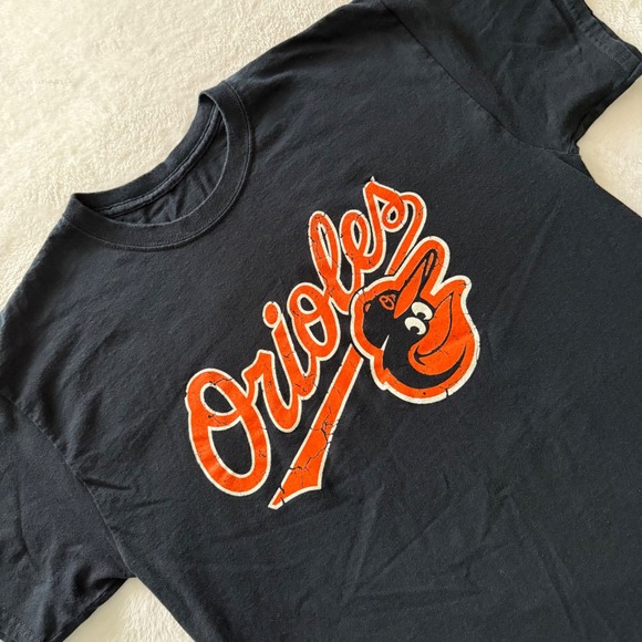 Baltimore Orioles Baseball USA Flag Graphic T Shirt Men Black Short Sleeve Large - Picture 6 of 6